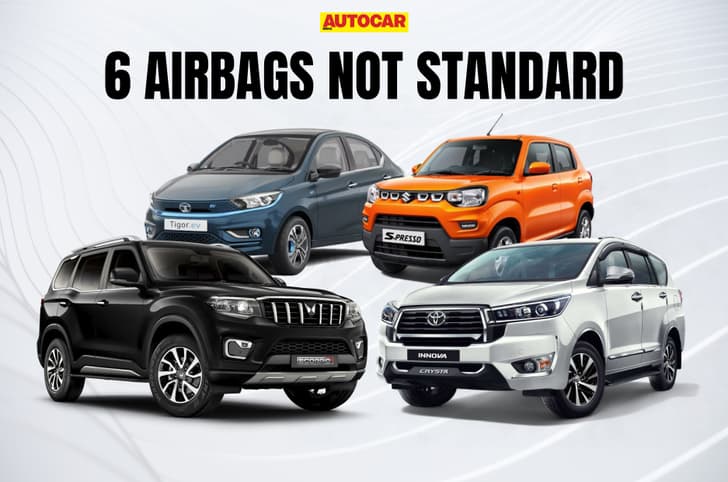 cars with 6 airbags not standard