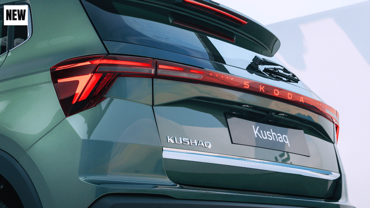 skoda kushaq facelift rear skoda kushaq facelift rear