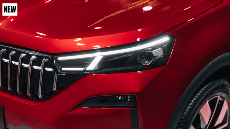 skoda kushaq facelift headlight