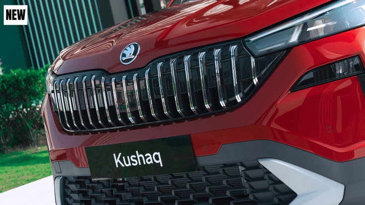 skoda kushaq facelift grille