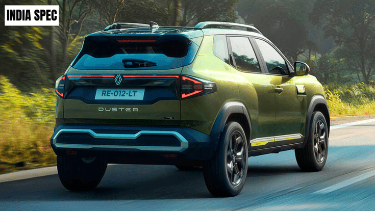 India-spec 2026 Renault Duster rear third