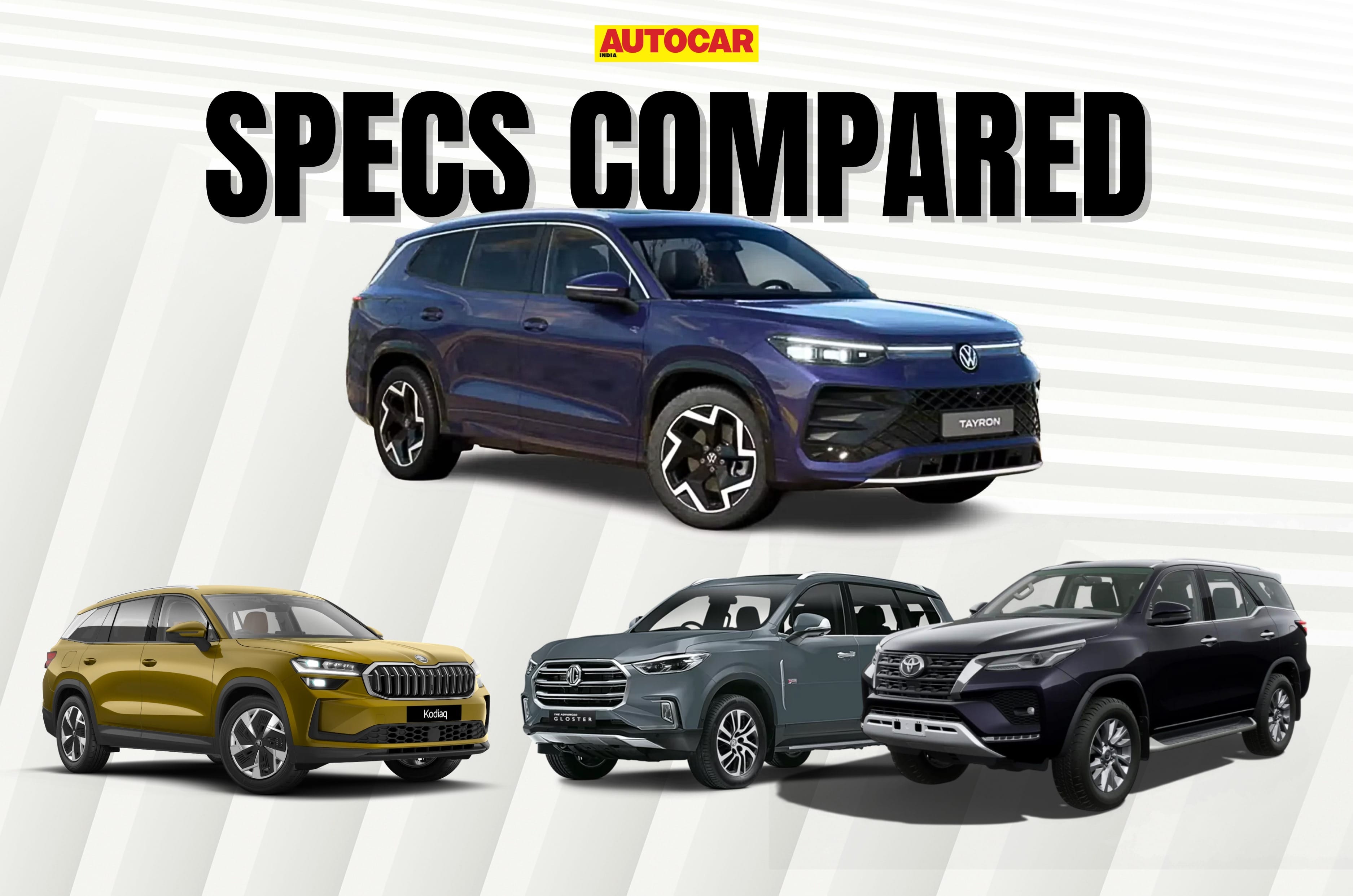 वोक्सवैगन टेरॉन आर-लाइन बनाम प्रतिद्वंद्वियों के विनिर्देशों की तुलना – परिचय | ऑटोकार इंडिया