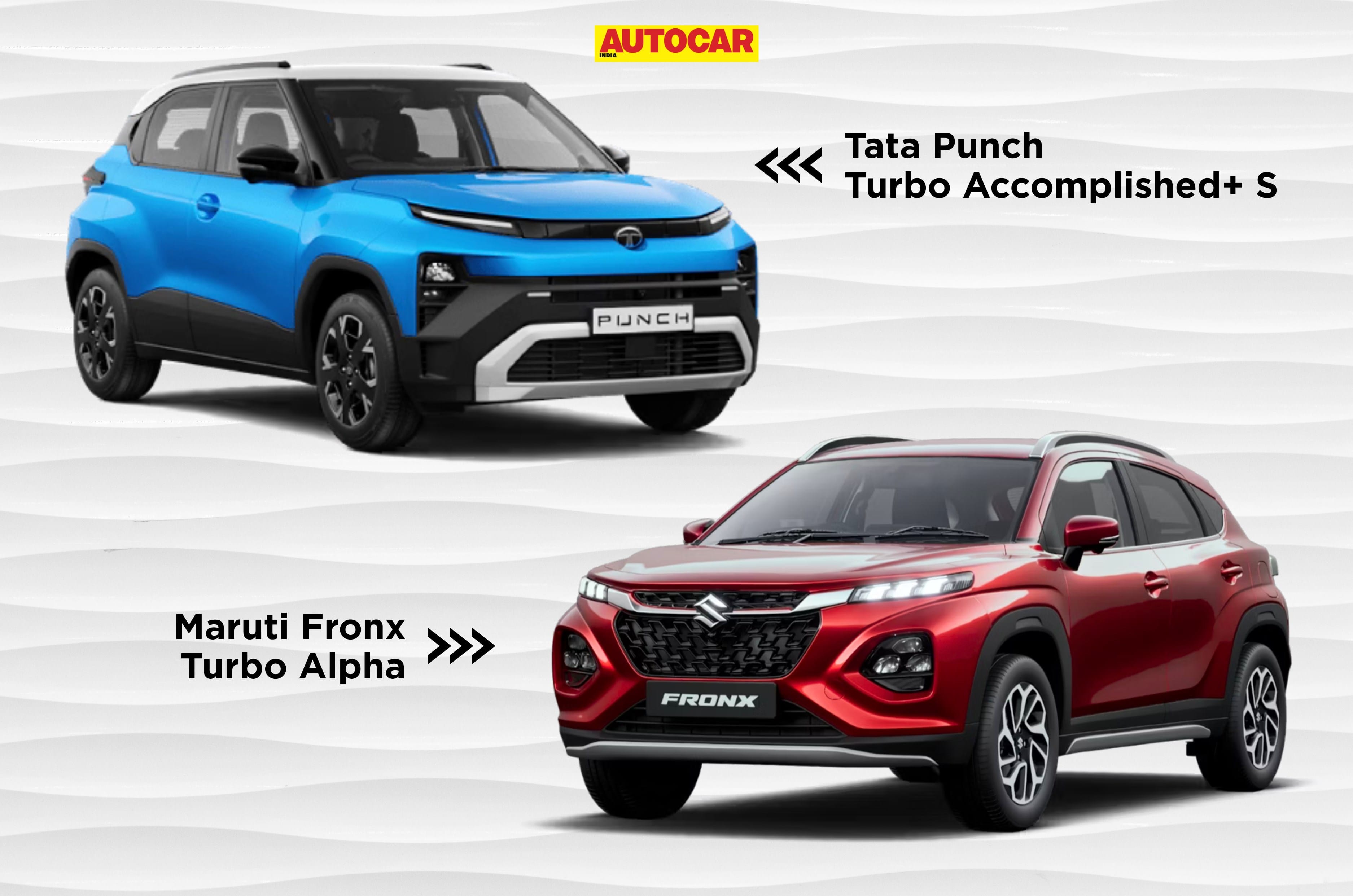 Tata Punch vs Maruti Fronx top turbo trims: Specs, features compared