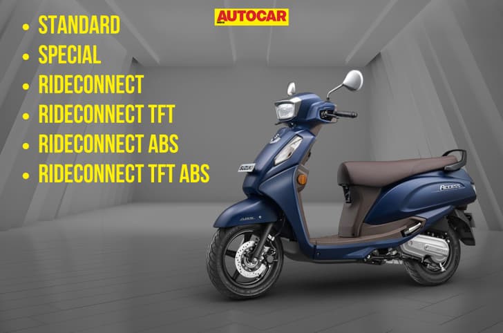 Suzuki Access front left side static in studio