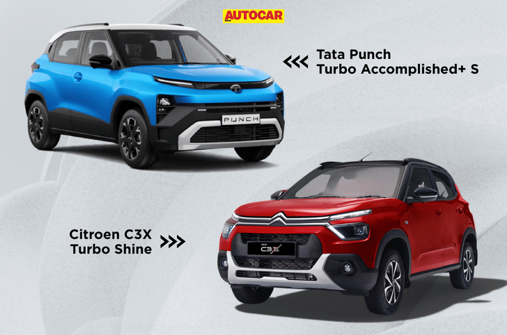 Tata Punch vs Citroen C3 top turbo trims