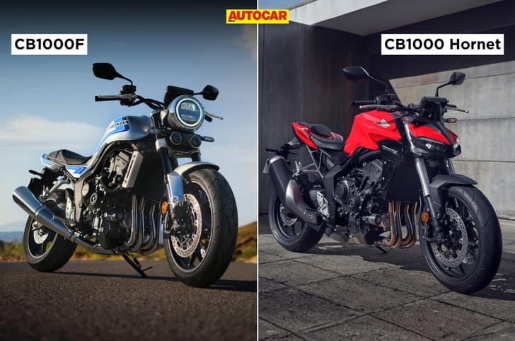 Honda CB1000F and CB1000 Hornet front right static in field