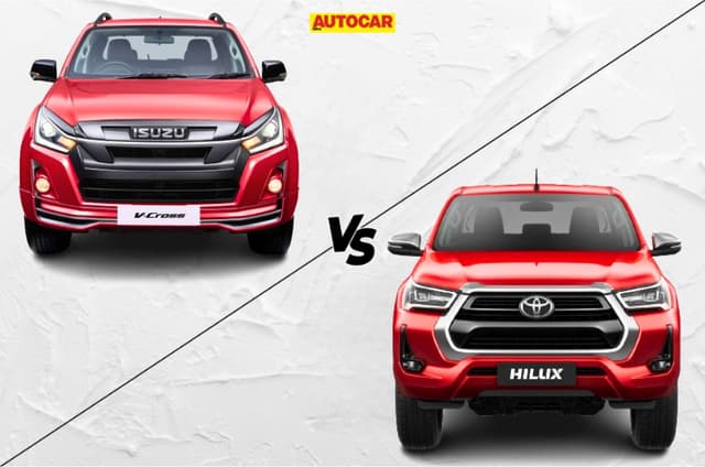 Isuzu V-Cross vs Toyota Hilux: Price, specs, features compared