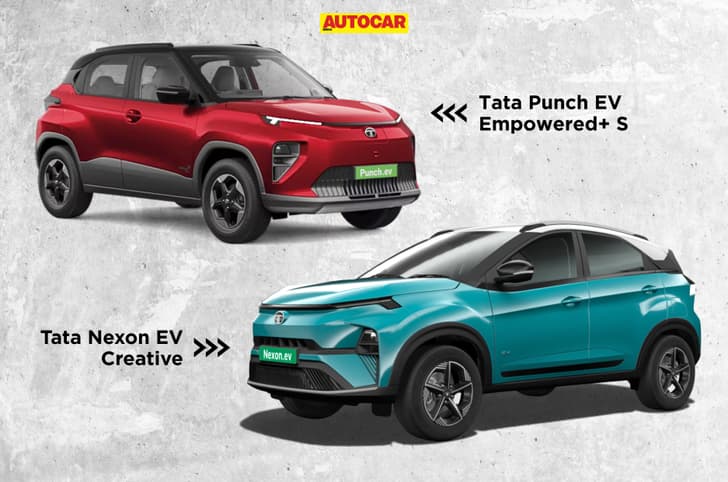Tata Punch EV top vs Nexon EV mid variants