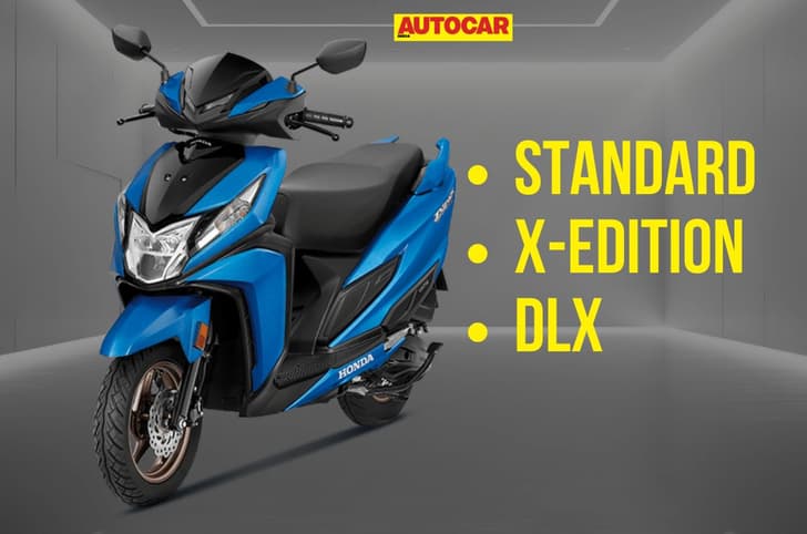 Honda Dio 125 blue front left side static in studio