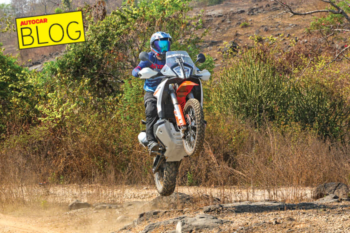 KTM 890 Adventure R jump shot off-road