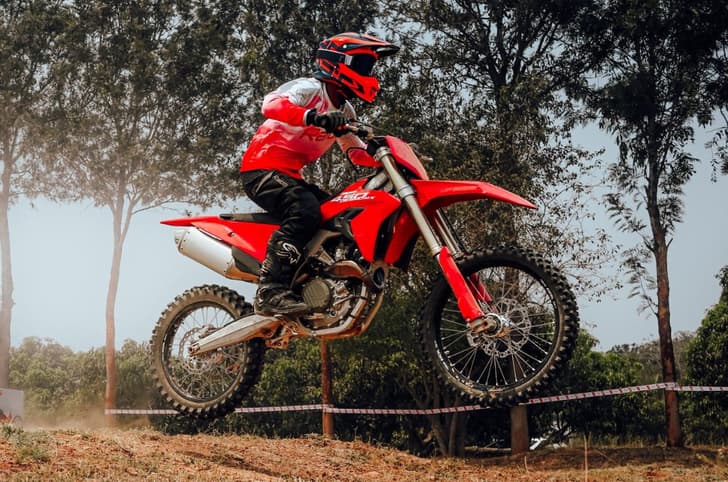 Ducati Desmo450 MX jump shot