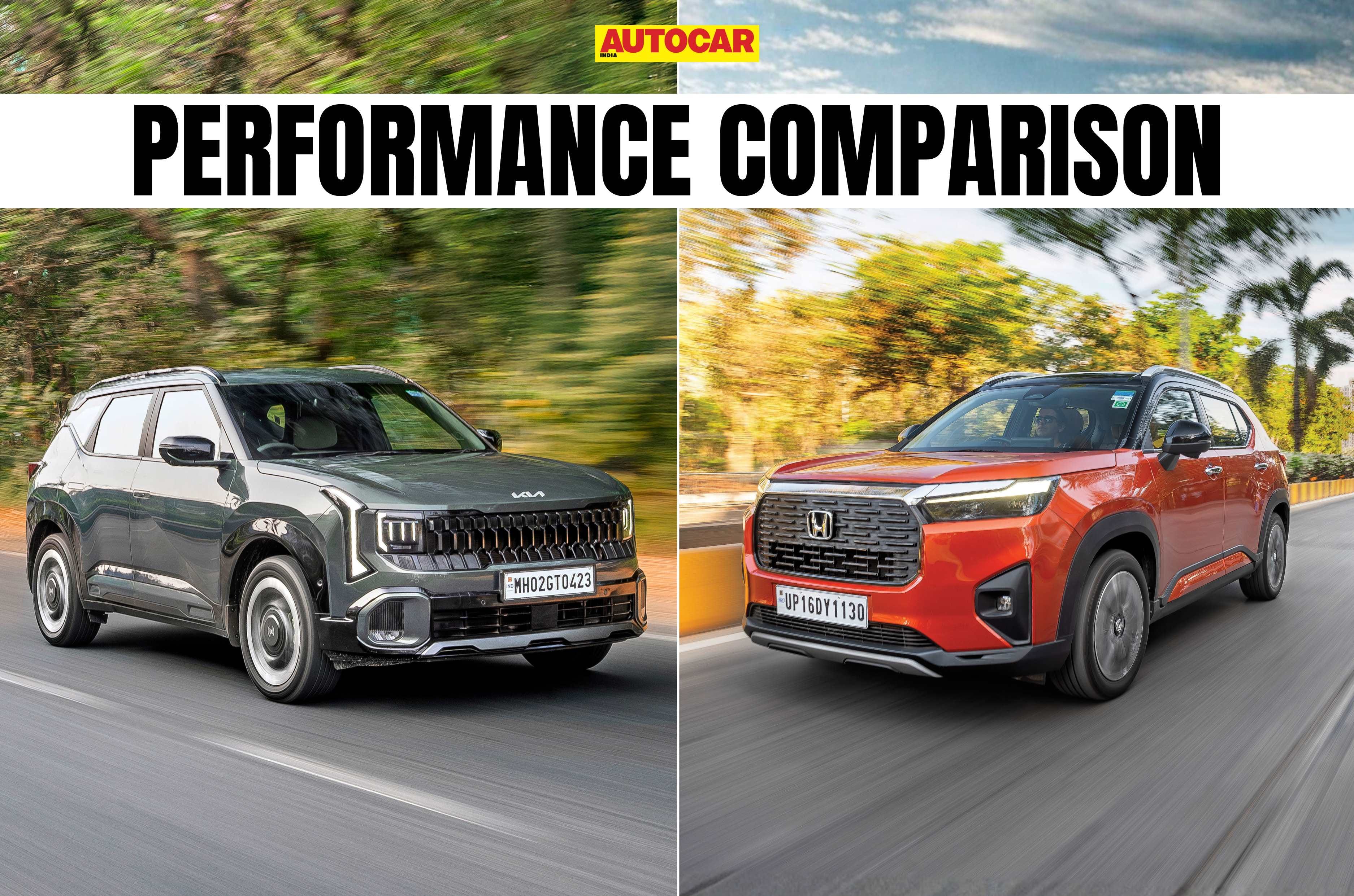  Kia Seltos vs Honda Elevate CVT Performance comparison