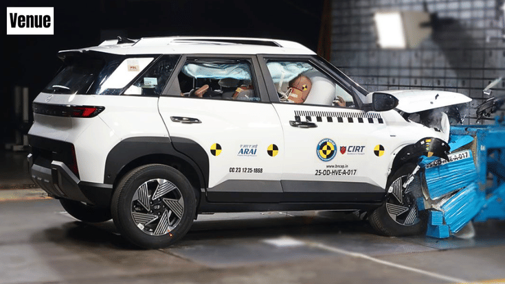 Hyundai Venue frontal offset deformable barrier test Hyundai Venue frontal offset deformable barrier test.