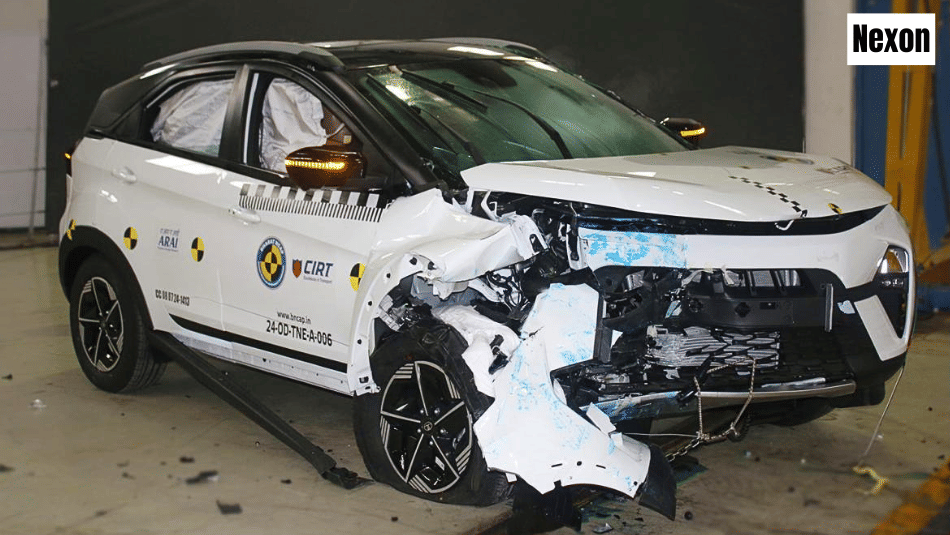 Tata Nexon post frontal crash test