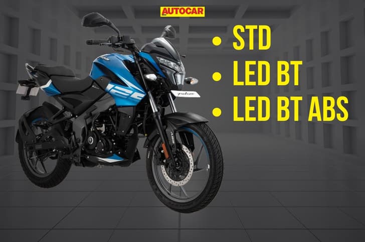 Bajaj Pulsar NS 125 blue front right side static in studio