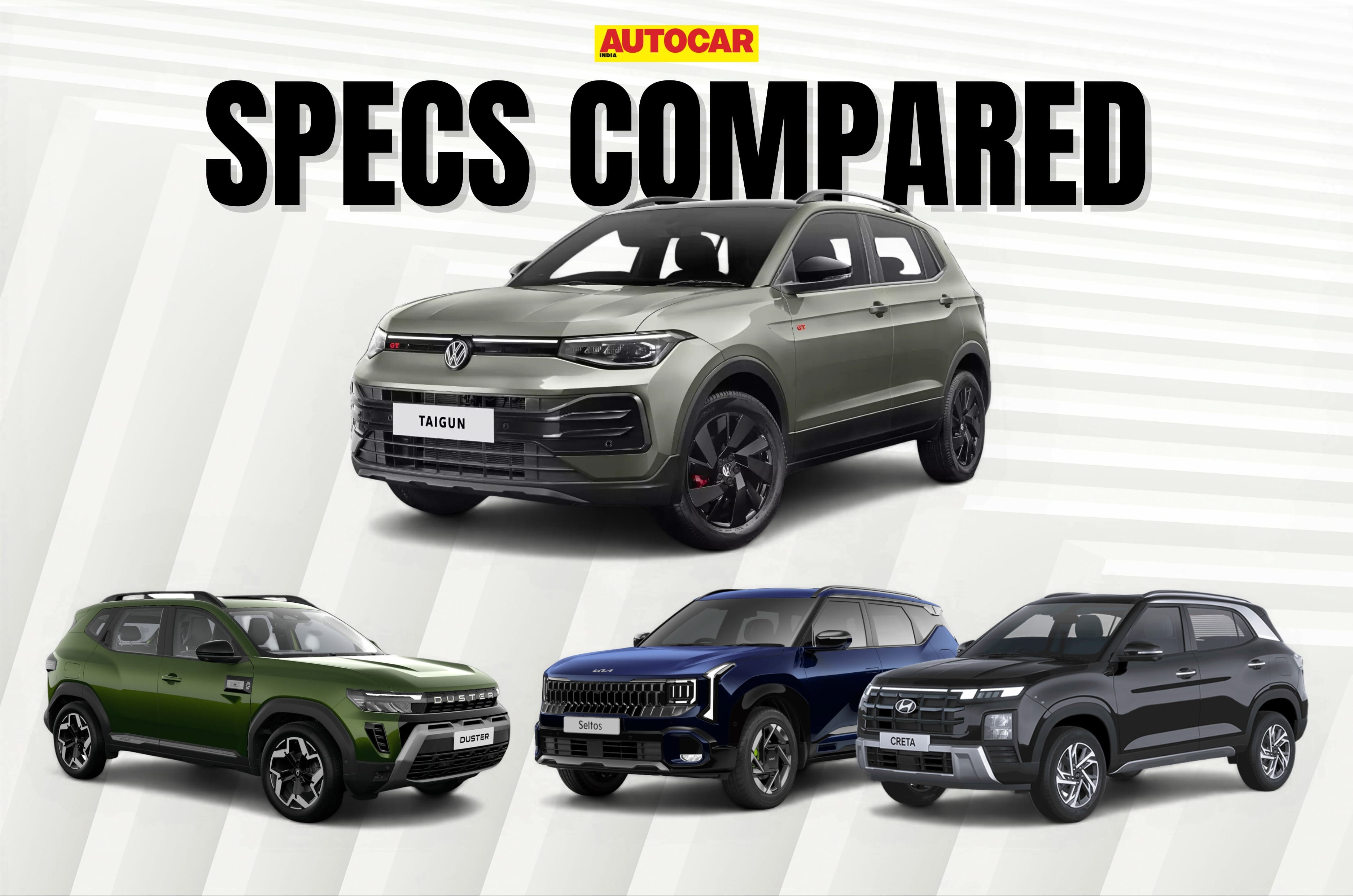 Volkswagen Taigun facelift vs rivals: Price, specifications compared