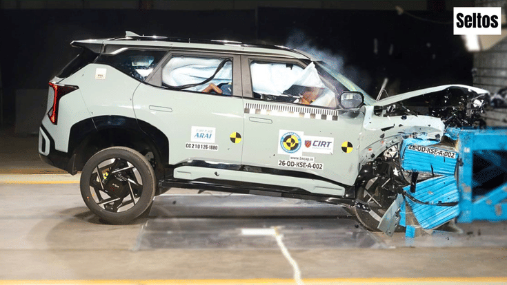 Kia Seltos frontal offset deformable barrier test. Kia Seltos frontal offset deformable barrier test.