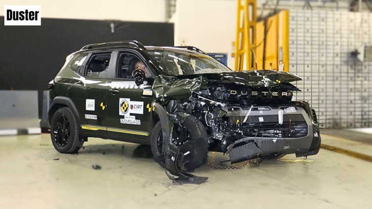 Renault Duster post frontal crash 