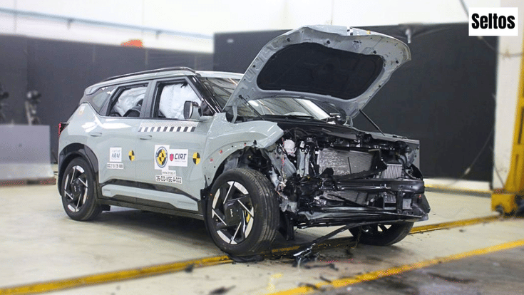Kia Seltos post frontal crash 