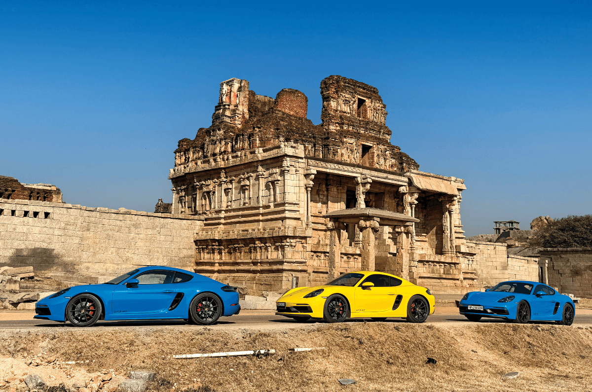 Feature Trio of Porsche 718 Cayman GTS' drive to Hampi: mid-engined magic 6s ago Hormazd Sorabjee