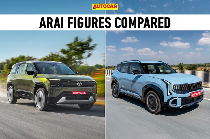 Tata Sierra and Kia Seltos front quarter tracking and