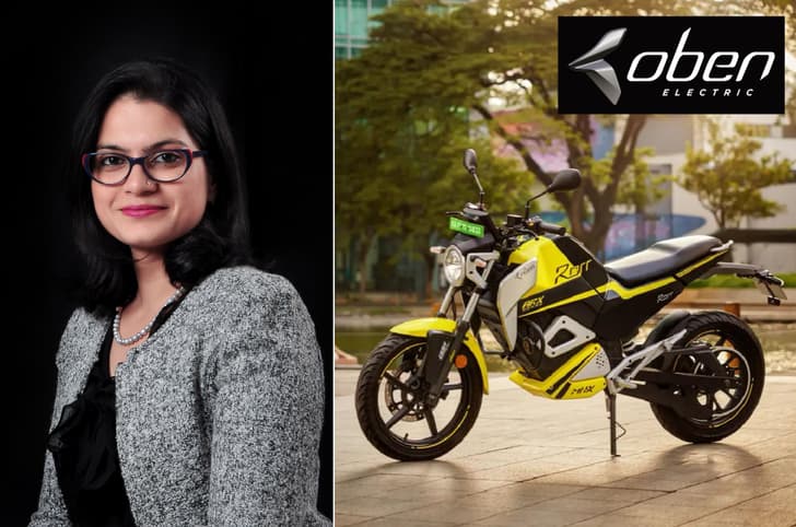 Oben Electric CEO Madhumita Agarwal  and Oben Rorr EZ Sigma Collage