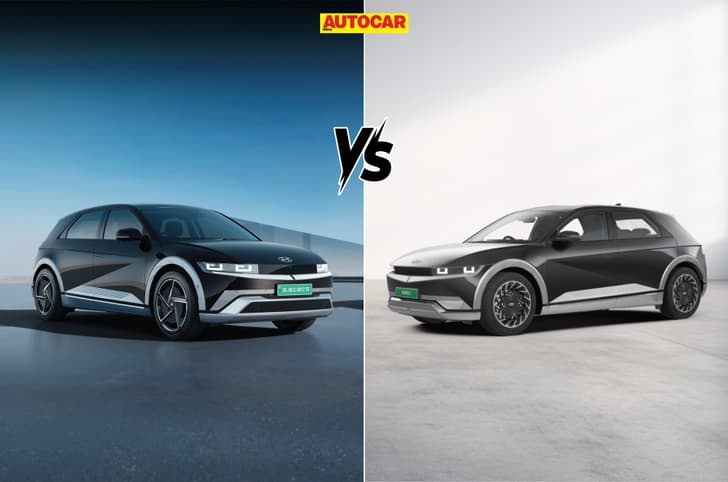 Hyundai Ioniq 5 new and old front quarter static