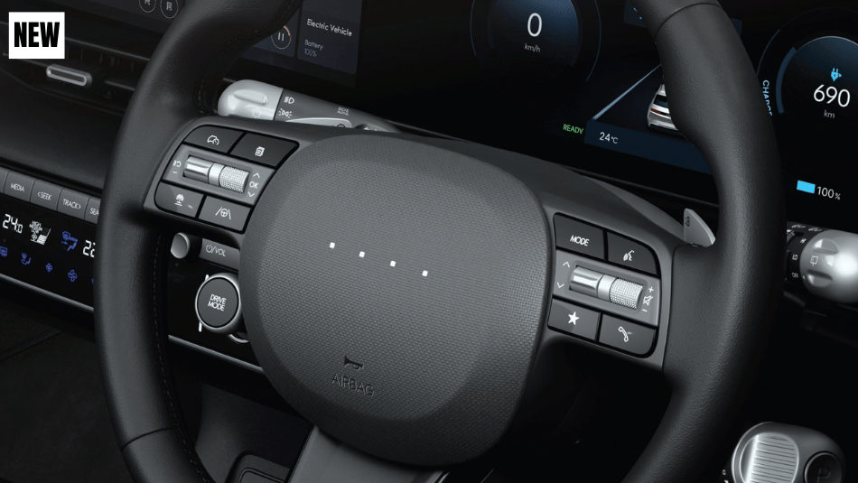 New Hyundai Ioniq 5 facelift steering wheel
