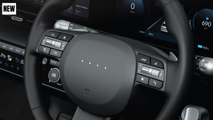 New Hyundai Ioniq 5 facelift steering wheel