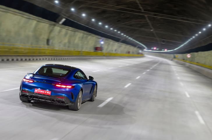 Mercedes-AMG GT 63 Pro in the missing link tunnel 
