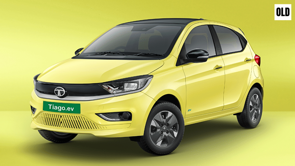 Old Tata Tiago EV front quarter static