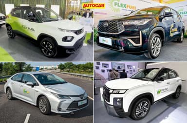 All flex-fuel cars showcased in India so far