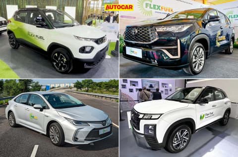 All flex-fuel cars showcased in India so far