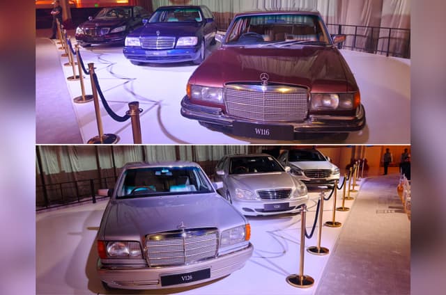 Mercedes showcases seven generations of S-Class in stunning display