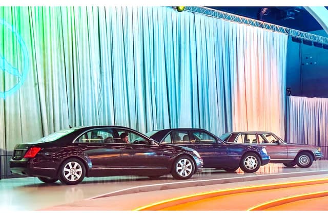 Mercedes showcases seven generations of S-Class in stunning display