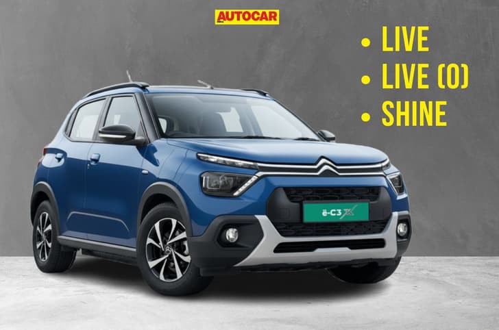 Citroen eC3s variant-wise feature set