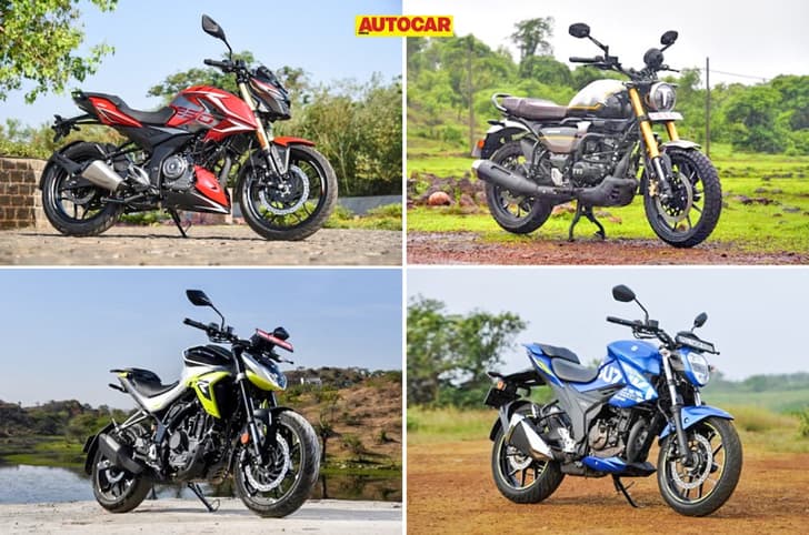 Top 200cc-250cc bikes in India featuring Pulsar N250, Gixxer 250 and KTM 250 Duke