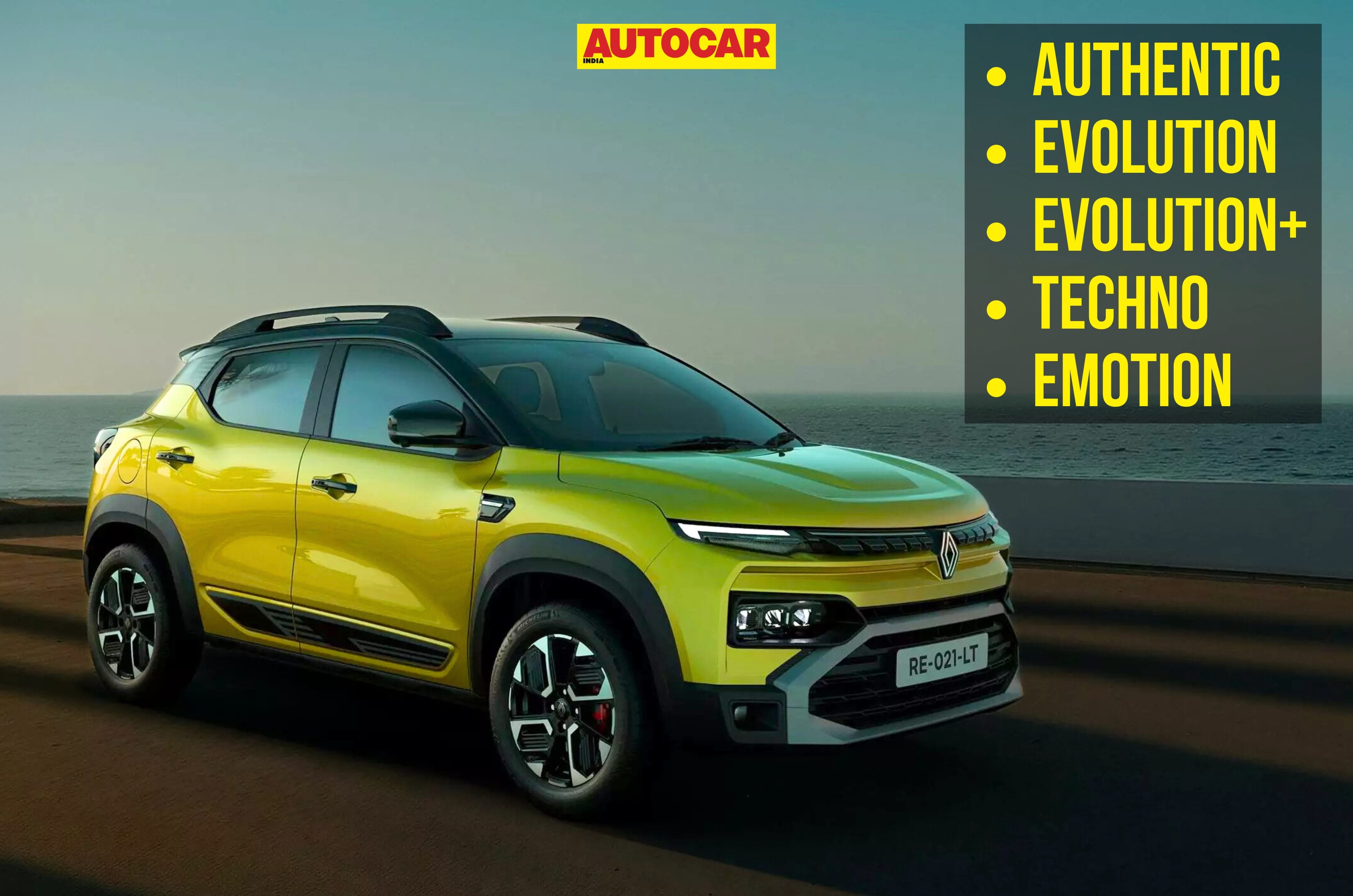 Renault Kiger variant-wise features and powertrain