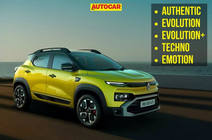 Renault Kiger variant-wise features and powertrain 