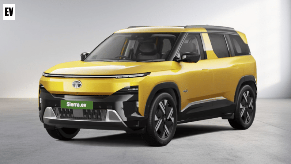 Tata Sierra EV front quarter design