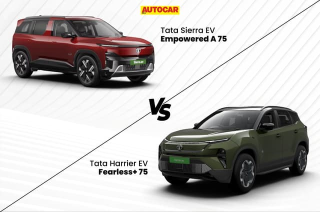 Tata Sierra EV top-spec vs Harrier EV mid-spec: Features, specs compared
