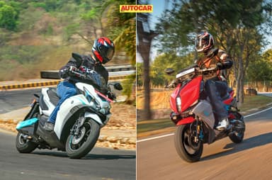 Yamaha Aerox-E vs TVS X: price and specification comparison