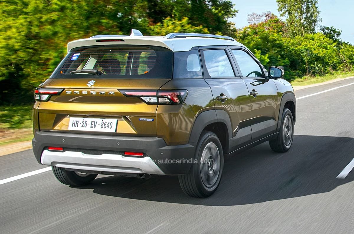 Maruti Brezza rear quarter static