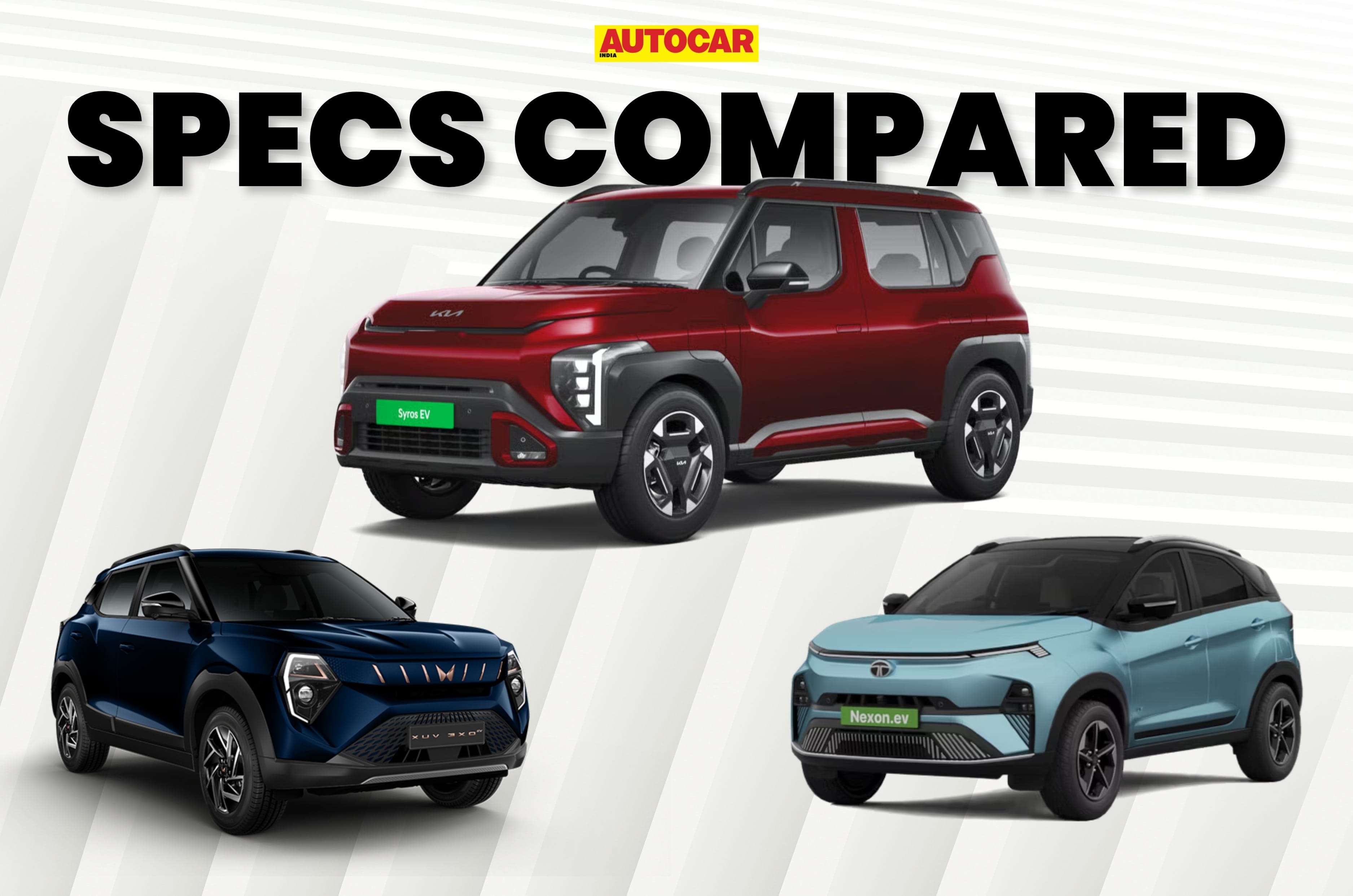 Kia Syros EV vs rivals: Specifications compared