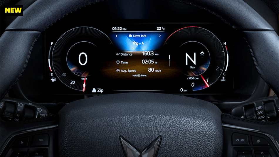 Mahindra Scorpio N facelift instrument cluster
