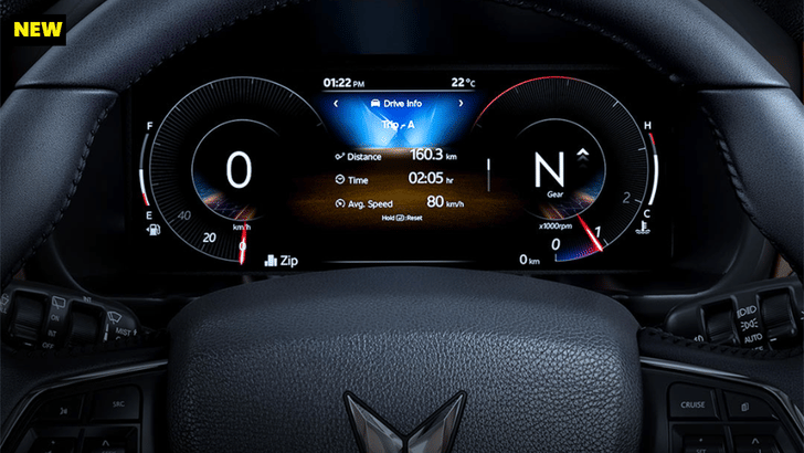 Mahindra Scorpio N facelift instrument cluster Mahindra Scorpio N facelift instrument cluster