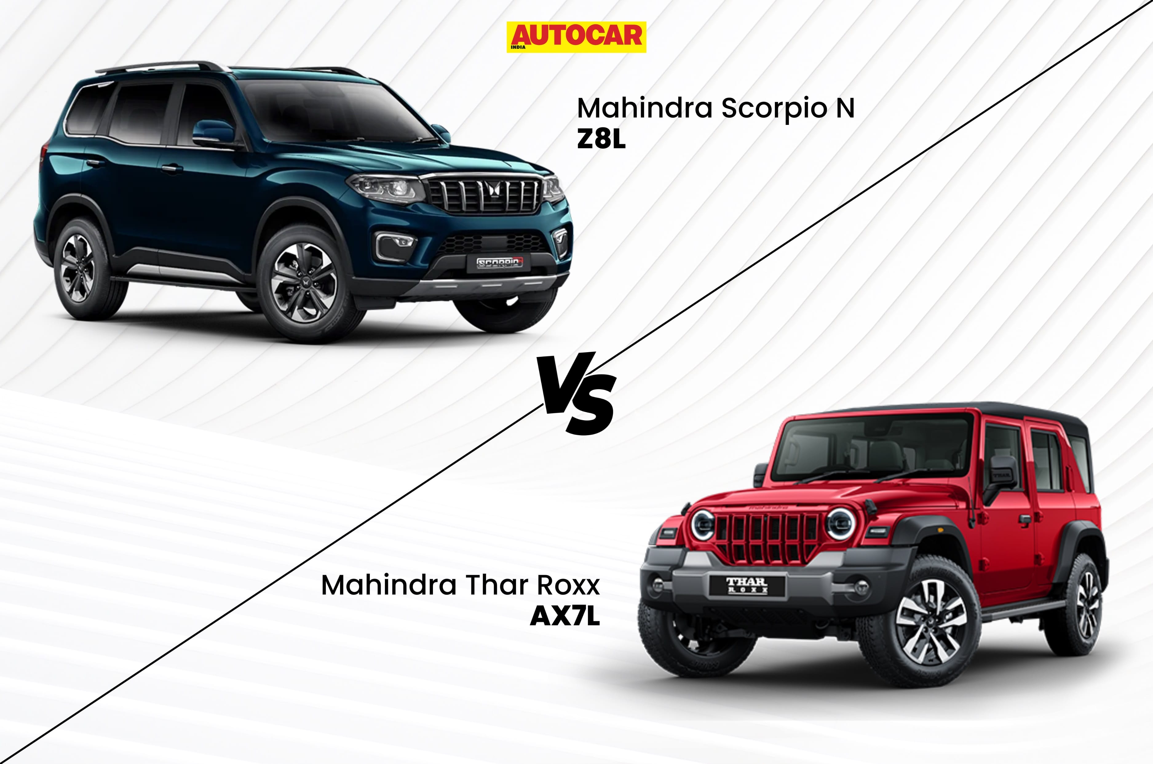 2026 Mahindra Scorpio N vs Thar Roxx: Top variants compared