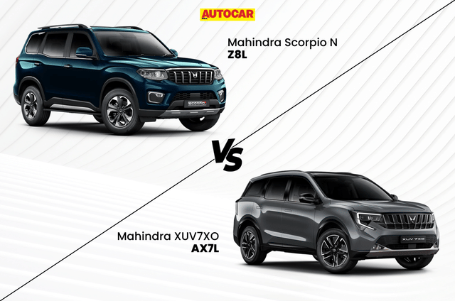 Mahindra Scorpio N Z8L vs XUV 7XO AX7L top trims compared