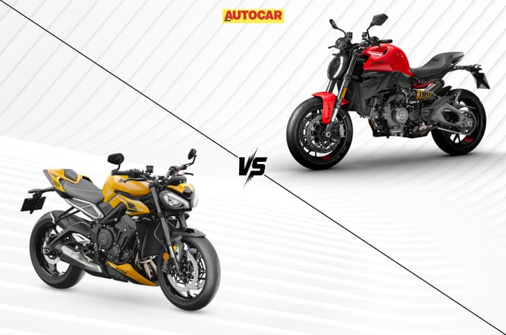 Ducati Monster V2 vs Triumph Street Triple 765 RS: Price and spec comparison