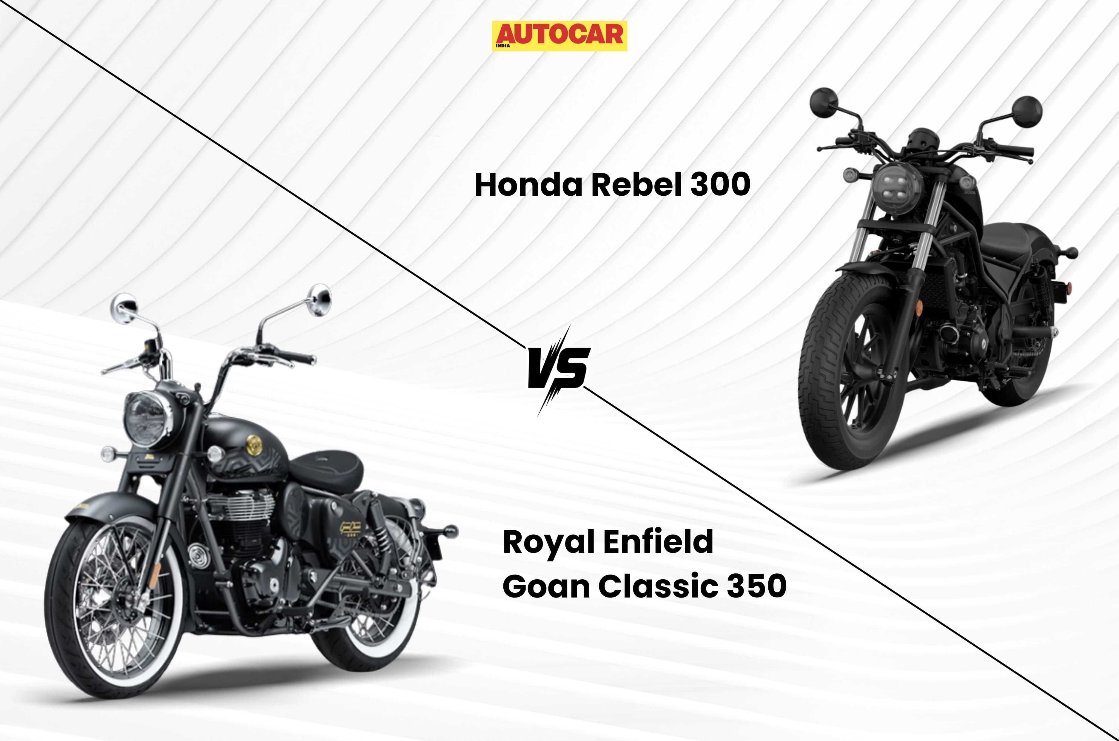 Honda Rebel 300 vs Royal Enfield Goan Classic 350: Specification comparison
